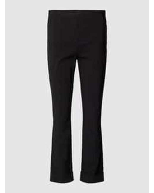 SteHmann Straight Leg Fit Stoffen Broek Met Steekzakken Opzij in het Black