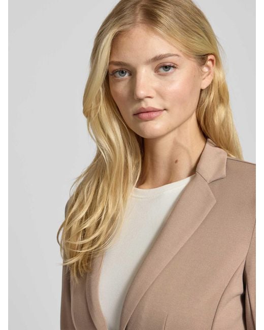 ONLY Regular Fit Blazer Van Viscosemix, Model 'Poptrash Life' in het Natural