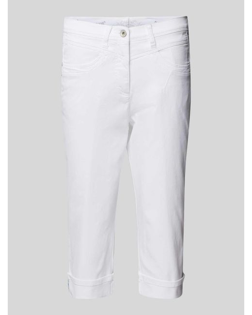 RAPHAELA by BRAX Slim Fit Capri-jeans Met Steekzakken in het White voor heren