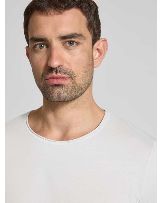 Joop! T-Shirt mit geripptem Rundhalsausschnitt Modell 'Cesare' in White für Herren