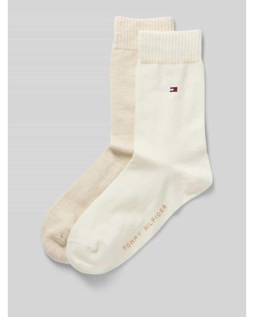 Tommy Hilfiger White Strümpfe mit verstärkter Ferse