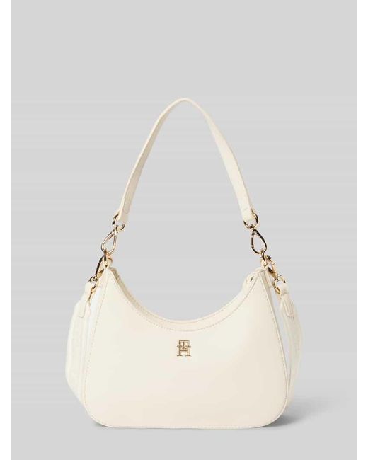 Tommy Hilfiger Natural Handtasche mit Logo-Applikation