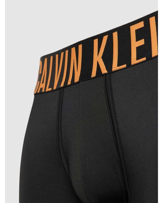 Calvin Klein Trunks mit elastischem Label-Bund im 2er-Pack in Black für Herren