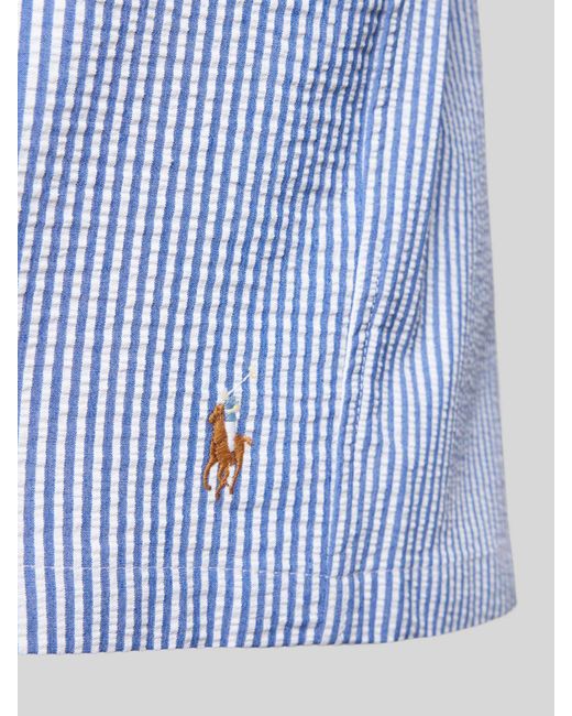 Polo Ralph Lauren Badehose mit Streifenmuster Modell 'TRAVELER' in Blue für Herren