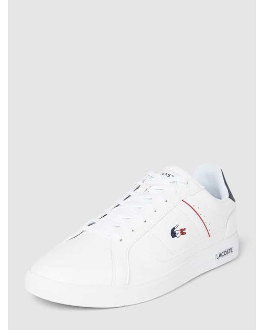 Lacoste Sneaker mit Logo-Stitching Modell 'EUROPA PRO' in White für Herren