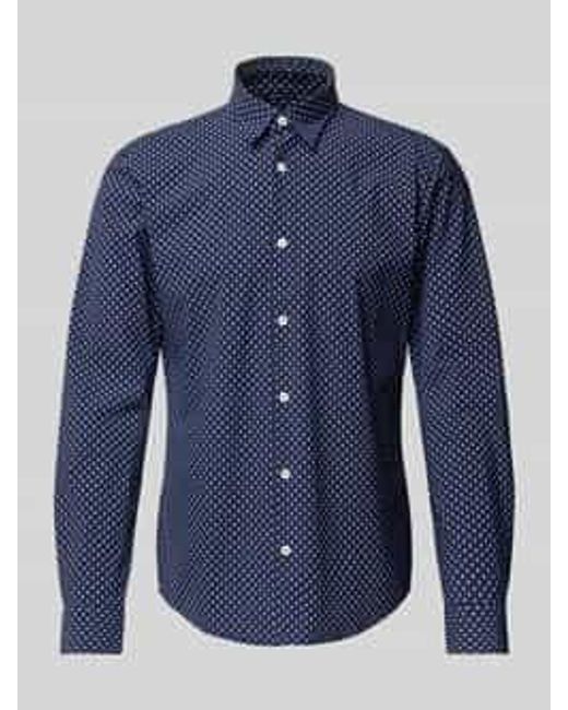 Boss Regular Fit Vrijetijdsoverhemd Met Knoopsluiting in het Blue voor heren