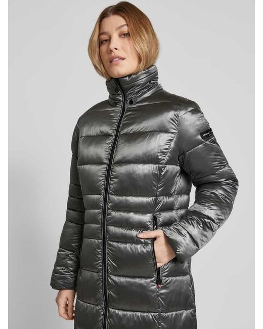 Frieda & Freddies Gray Steppmantel Mit Kapuze Modell 'Dalia'