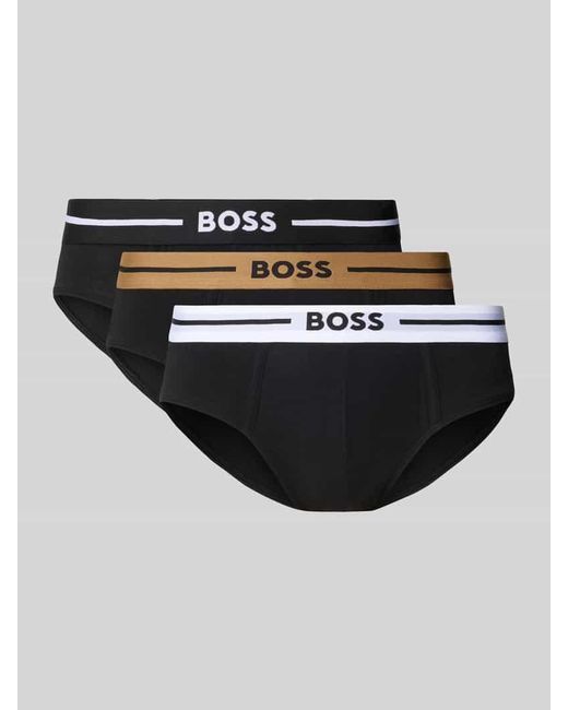 Boss Slip mit elastischem Bund im 3er-Pack in Black für Herren