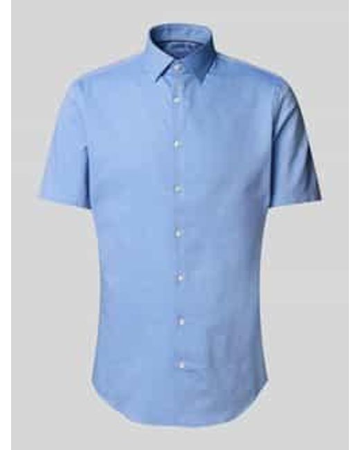Jake*s Slim Fit Zakelijk Overhemd Met Knoopsluiting in het Blue voor heren