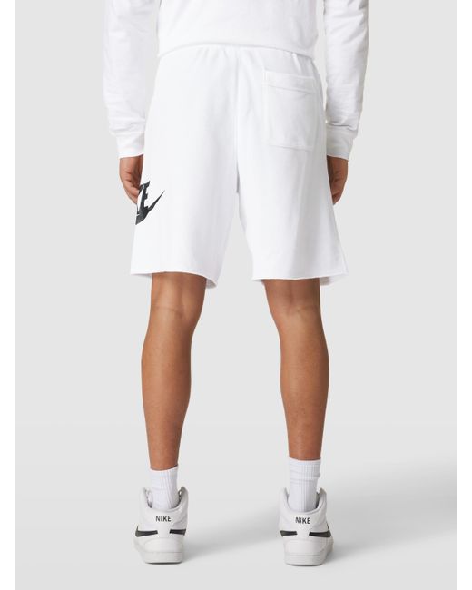 Nike Korte Broek Met Labelprint in het Wit voor heren | Lyst NL