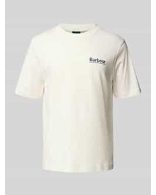 Barbour Regular Fit T-shirt Van Puur Katoen in het Natural voor heren