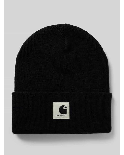 Carhartt Beanie mit Label-Patch Modell 'Ashley' in Black für Herren