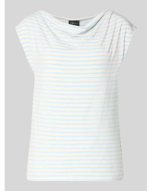 S.oliver Loose Fit T-Shirt Van Viscosemix in het White