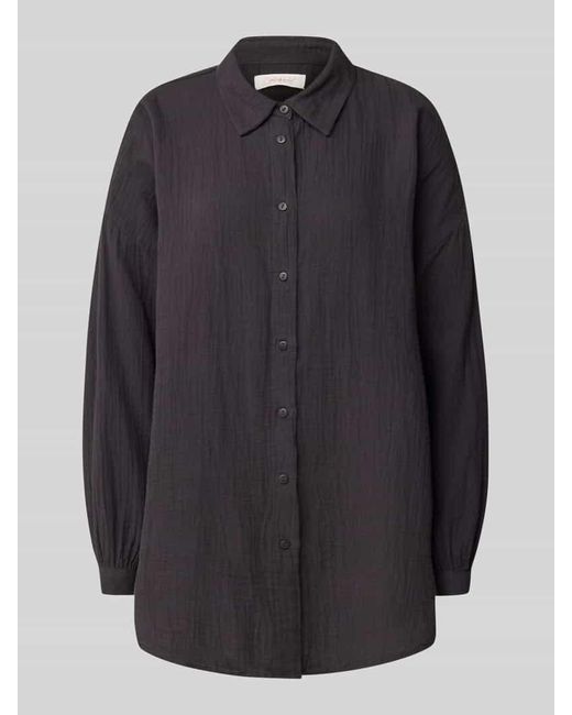 ONLY Blue Oversized Bluse aus reiner Baumwolle Modell 'THYRA'