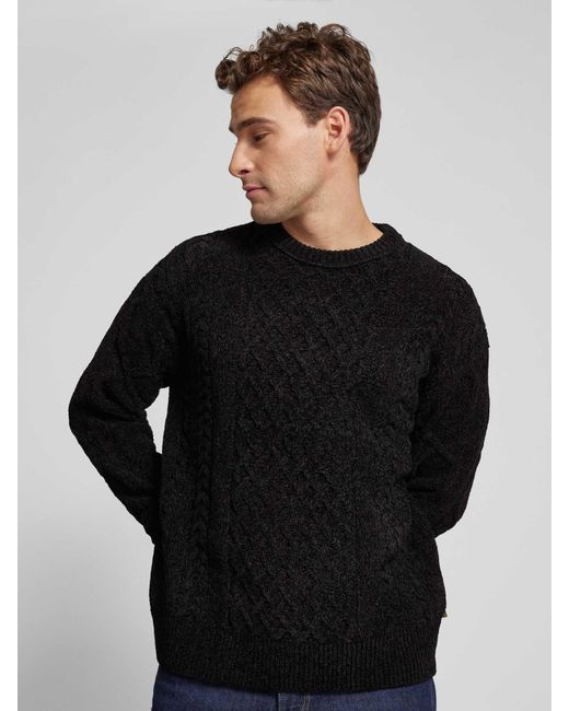 Scotch & Soda Gebreide Pullover Met Ronde Hals in het Black voor heren