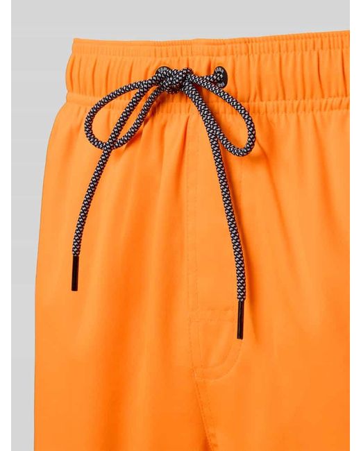 PUMA Regular Fit Badehose mit Reißverschlusstasche in Orange für Herren
