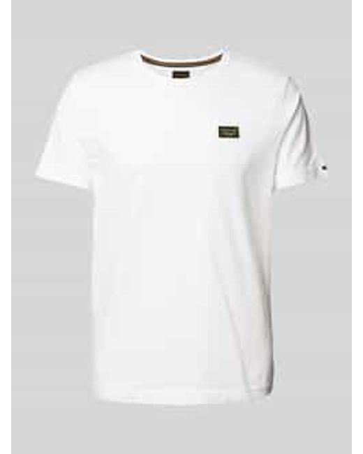 PME LEGEND T-shirt Met Labelpatch in het White voor heren