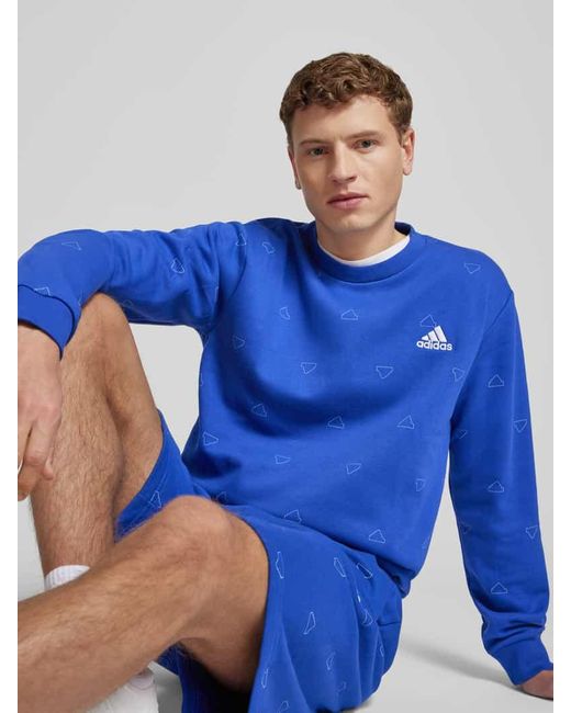 Adidas Sweatshirt mit Rundhalsausschnitt in Blue für Herren