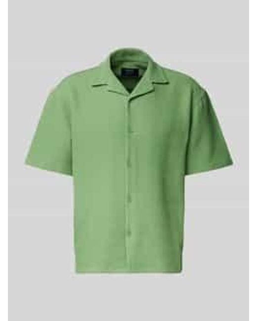 Mcneal Regular Fit Vrijetijdsoverhemd Met Reverskraag in het Green voor heren