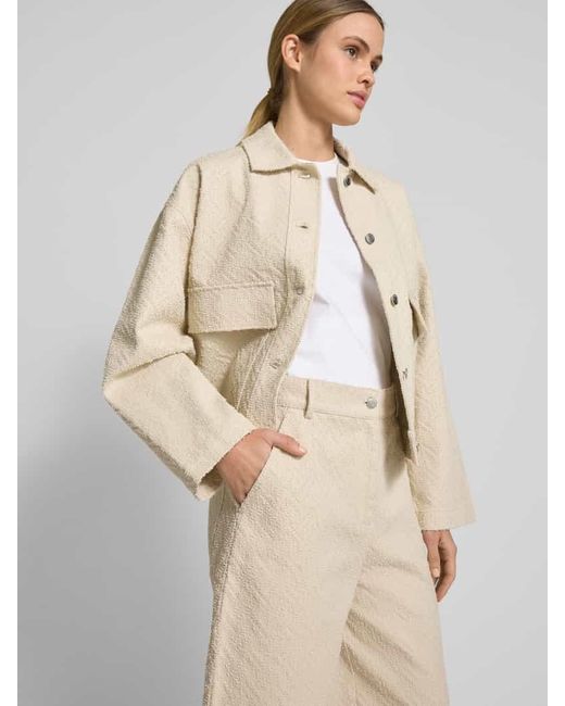 JAKE*S STUDIO WOMAN Natural Culotte mit Strukturmuster