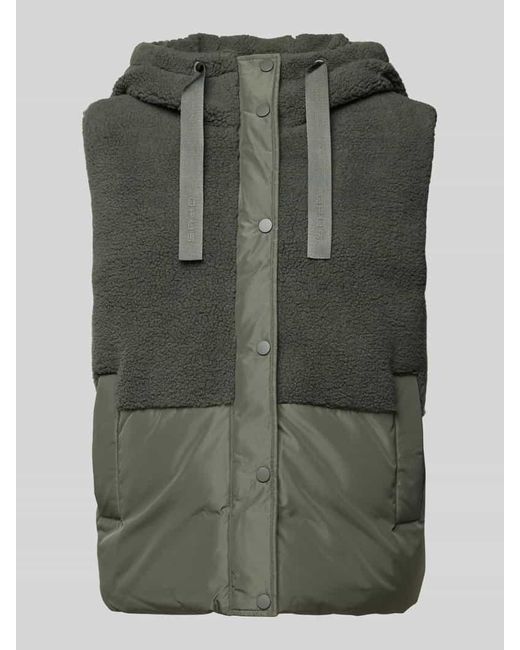 Opus Green Weste Mit Teddyfell Modell 'Windus'