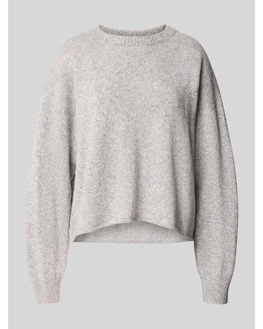 Drykorn Gebreide Pullover Met Ribboorden, Model 'Malese' in het Gray