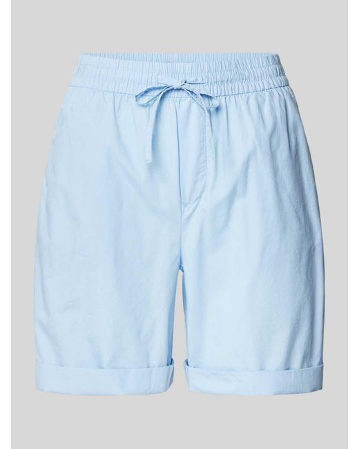 S.oliver Relaxed Fit Korte Broek Van Een Mix Van Katoen En Lyocell in het Blue