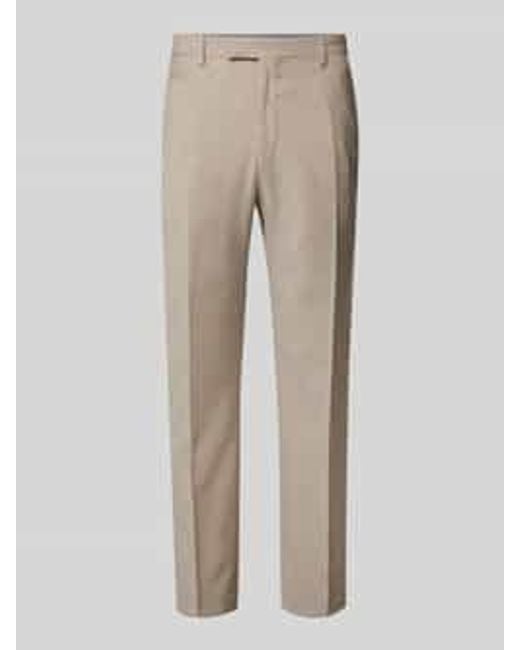 Joop! Tapered Fit Pantalon Met Fijn Structuurmotief, Model 'Blayr' in het Natural voor heren