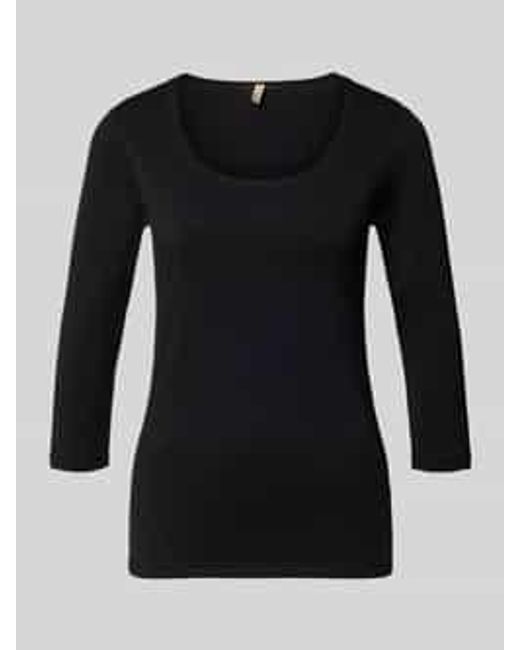 Soya Concept Shirt Met Lange Mouwen Met 3/4-Mouwen Model 'Pylle' in het Black