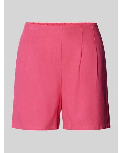 Vero Moda Pink High Waist Shorts aus Viskose-Leinen-Mix