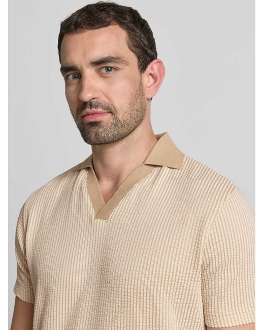 SELECTED Poloshirts in het Natural voor heren