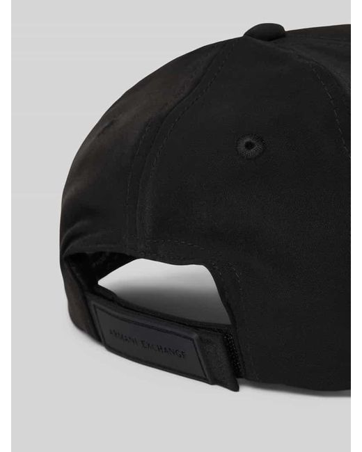 ARMANI EXCHANGE Base Cap mit Logo-Applikation Modell 'Debossed' in Black für Herren