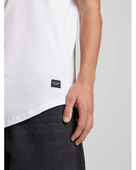 Jack & Jones T-shirt Met Labelpatch in het White voor heren