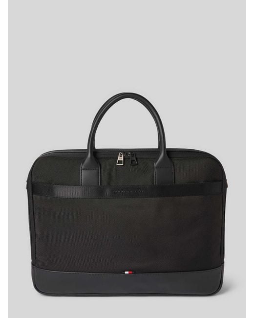 Tommy Hilfiger Laptoptas Met Logostructuur in het Black voor heren