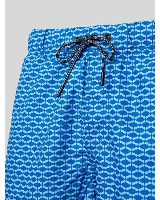 Shiwi Badehose mit Allover-Print Modell 'Hammam Tile' in Blue für Herren