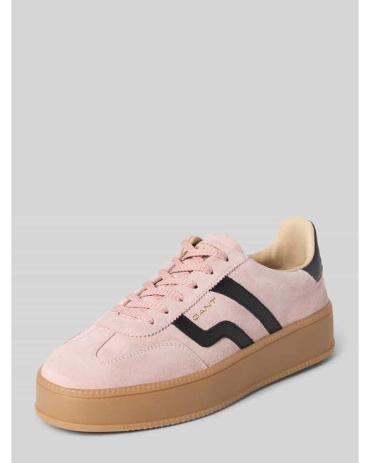 Gant Pink Sneaker aus Leder mit Plateausohle Modell 'Cuzmani'
