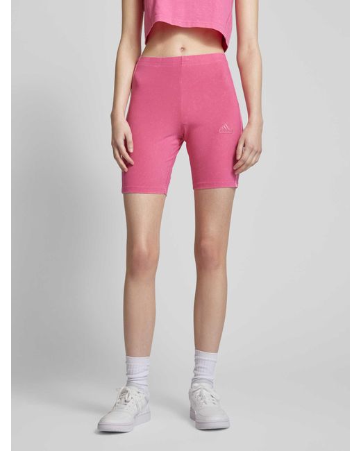 Adidas Pink Shorts mit Label-Stitching