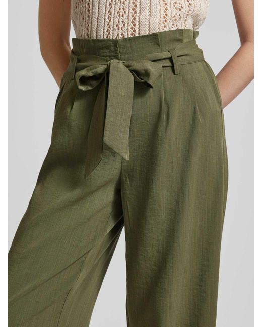 ONLY Green Paperbag-Hose mit Bindegürtel Modell 'MARSA'