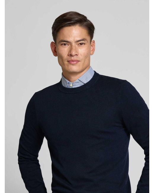 Mcneal Gebreide Pullover Met Kasjmier in het Blue voor heren
