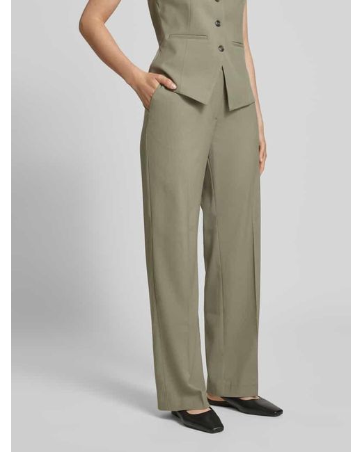 Samsøe & Samsøe Green Regular Fit Stoffhose Mit Bügelfalten Modell 'Salara'