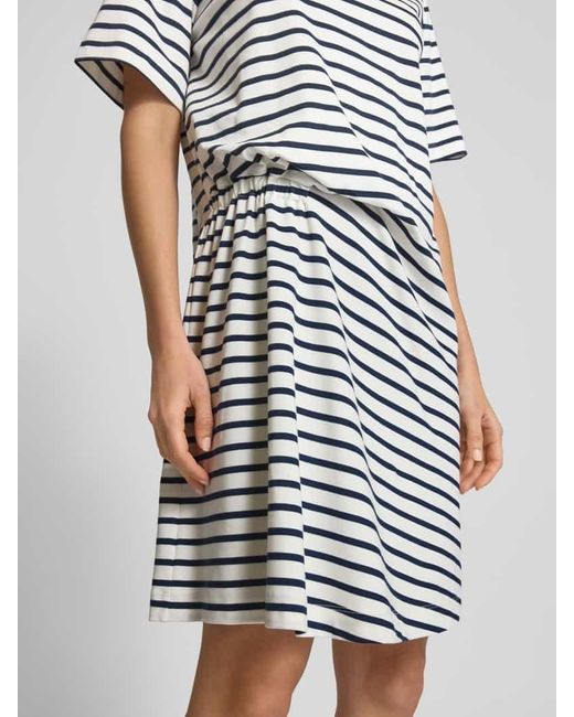 Weekend by Maxmara Multicolor Knielanges T-Shirt-Kleid mit seitlicher Raffung Modell 'PIREO'