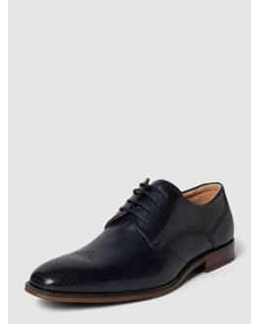 DIGEL Derby Schoenen Van Leer in het Blue voor heren