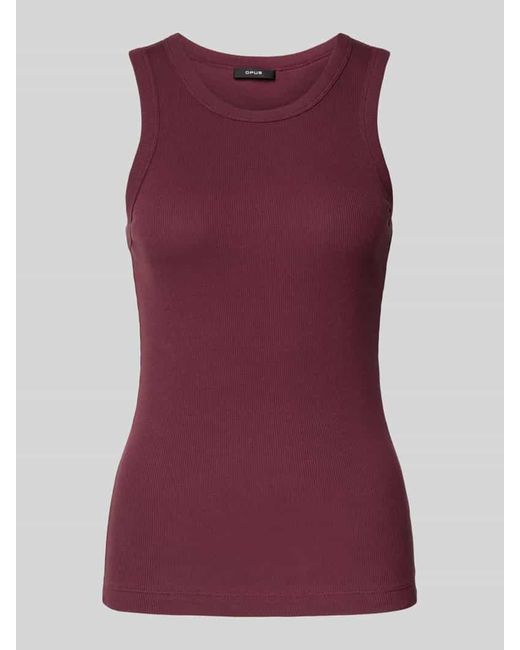 Opus Purple Tanktop mit gerippten Abschlüssen Modell 'Ilesso'