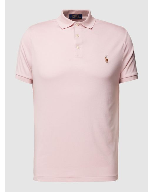 Polo Ralph Lauren Slim Fit Poloshirt Met Logostitching in het Roze voor  heren | Lyst NL