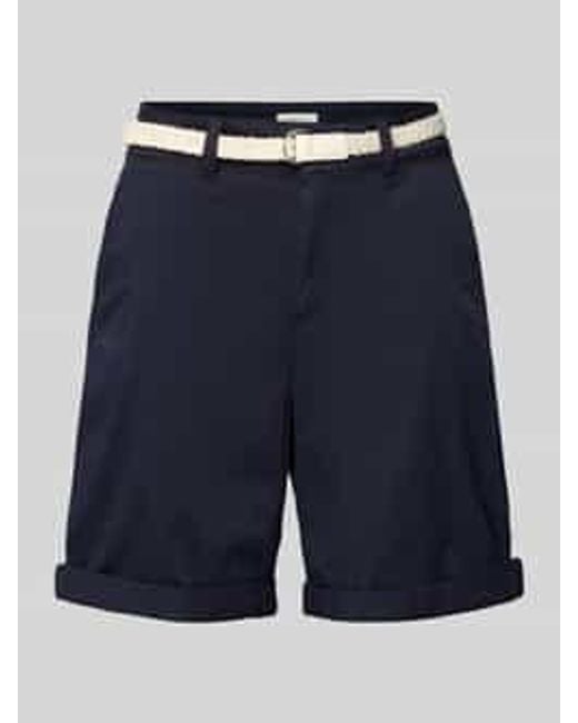 S.oliver Regular Fit Korte Chino Met Gevlochten Riem in het Blue