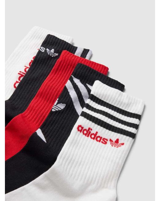 Adidas Originals Socken mit elastischem Rippenbündchen im 5er-Pack in White für Herren
