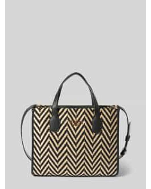 Guess Handtas Met Labelapplicatie, Model 'Silvana' in het Metallic
