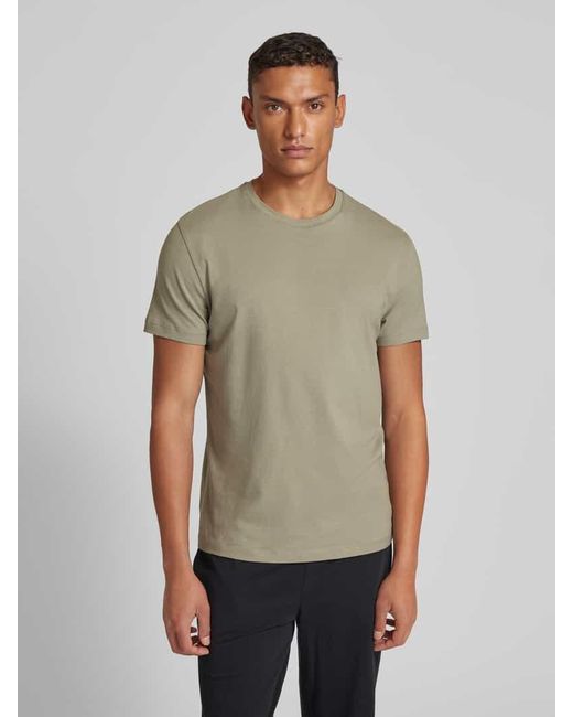 Mey T-Shirt mit geripptem Rundhalsausschnitt in Green für Herren