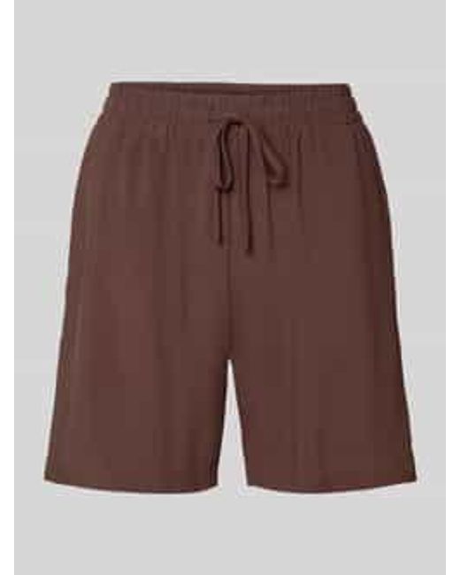Soya Concept Korte Broek Van Viscose Met Elastische Band, Model 'Radia' in het Brown
