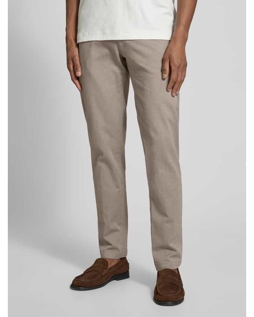 Cinque Slim Fit Chino mit Strukturmuster Modell 'brody' in Natural für Herren